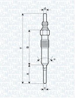 Свеча накаливания MAGNETI MARELLI 062900087304