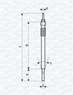 Свеча накаливания MAGNETI MARELLI 062900091304