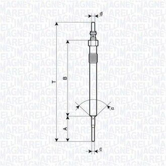 Свеча накаливания MAGNETI MARELLI 062900127304