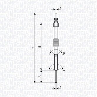 Свеча накаливания MAGNETI MARELLI 062900129304