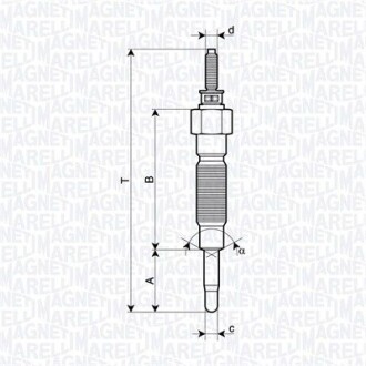 Свеча накаливания MAGNETI MARELLI 062900132304