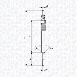 Свеча накаливания MAGNETI MARELLI 062900140304