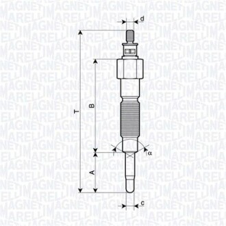 Свеча накаливания MAGNETI MARELLI 062900142304