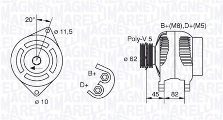 Генератор MAGNETI MARELLI 063321616010