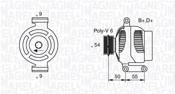 Генератор MAGNETI MARELLI 063358061010 (фото 1)