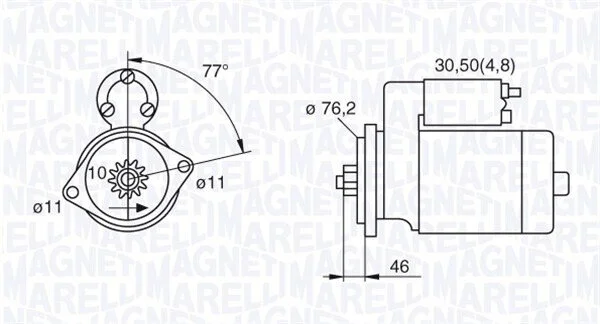 Стартер MAGNETI MARELLI 063521230160 (фото 1)