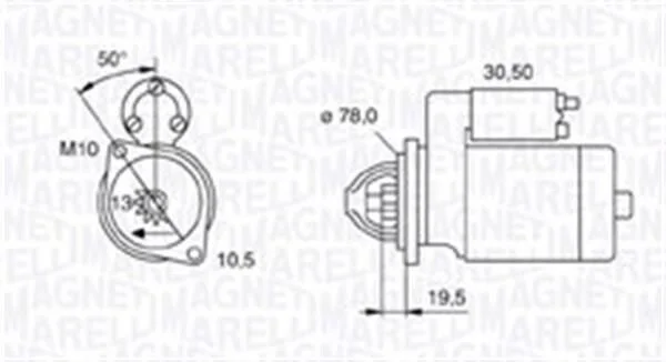 Стартер MAGNETI MARELLI 063721158010 (фото 1)