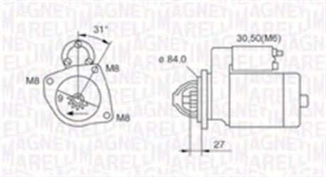 Стартер MAGNETI MARELLI 063721203010