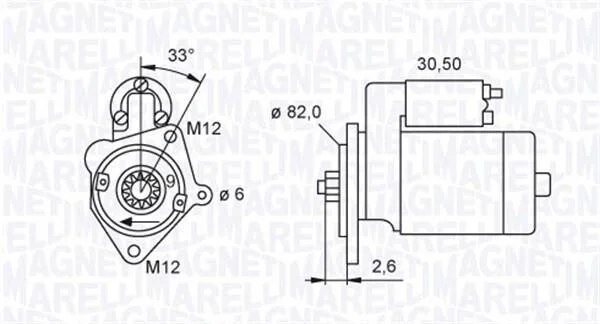 Стартер MAGNETI MARELLI 063721392010 (фото 1)