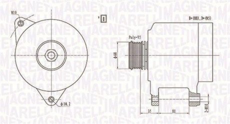 Генератор MAGNETI MARELLI 063731139010