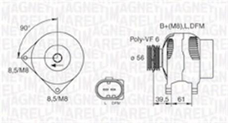 Генератор MAGNETI MARELLI 063731394010