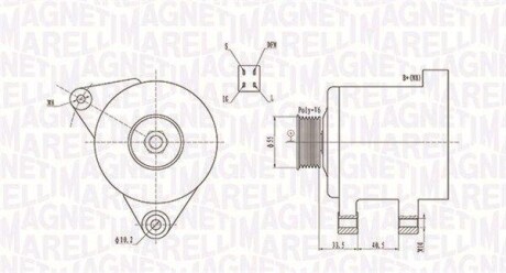 Генератор MAGNETI MARELLI 063731605010