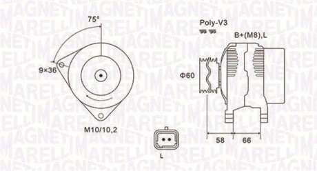 Генератор MAGNETI MARELLI 063731637010