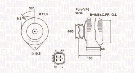 Генератор MAGNETI MARELLI 063731727010