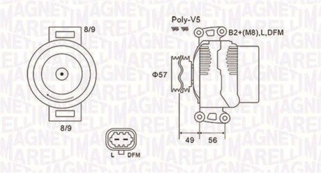 Генератор MAGNETI MARELLI 063731740010