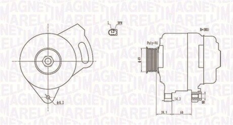 Генератор MAGNETI MARELLI 063731750010