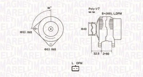 Генератор MAGNETI MARELLI 063731814010