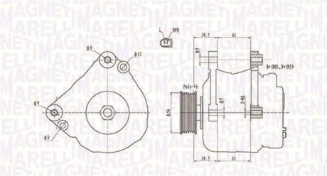 Генератор MAGNETI MARELLI 063731818010