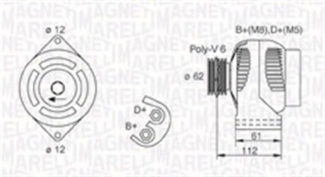 Генератор MAGNETI MARELLI 063731884010