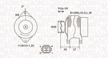 Генератор MAGNETI MARELLI 063731889010