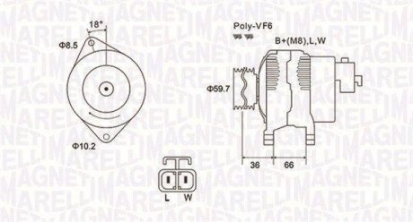 Генератор MAGNETI MARELLI 063731901010