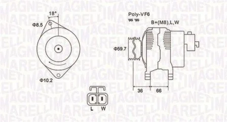 Генератор MAGNETI MARELLI 063731901010
