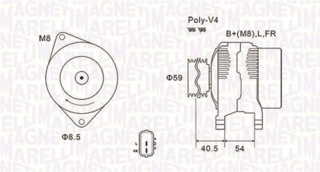 Генератор MAGNETI MARELLI 063731927010