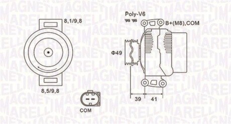 Генератор MAGNETI MARELLI 063731953010