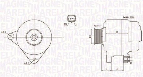 Генератор MAGNETI MARELLI 063731959010