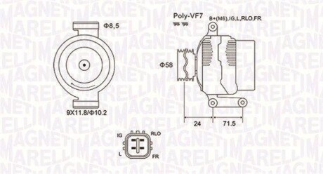 Генератор MAGNETI MARELLI 063731965010