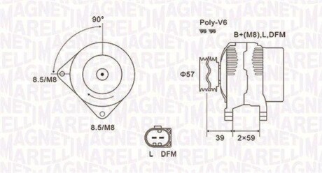 Генератор MAGNETI MARELLI 063732002010