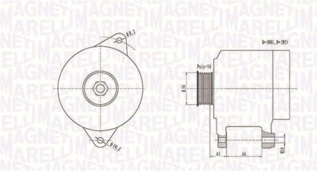 Генератор MAGNETI MARELLI 063738250010