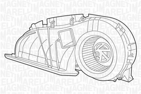 Электродвигатель вентиляции салона MAGNETI MARELLI 069401324010