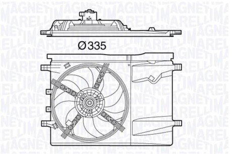 Вентилятор радиатора охлаждения MAGNETI MARELLI 069422577010