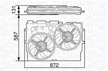 Вентилятор радиатора охлаждения MAGNETI MARELLI 069422582010