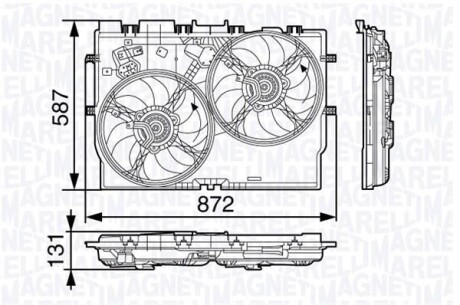 Вентилятор радиатора охлаждения MAGNETI MARELLI 069422584010