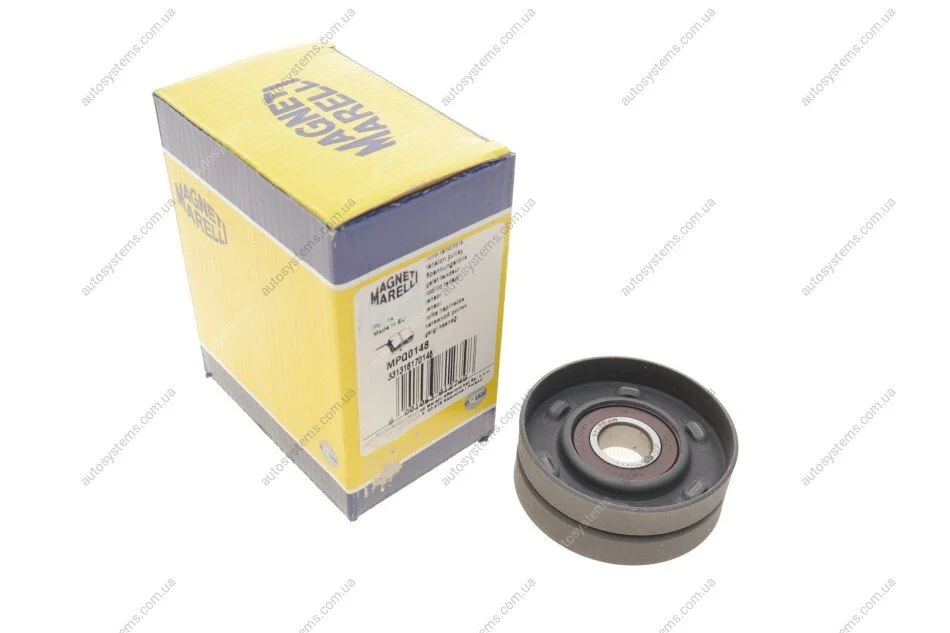 Ролик генератора VW Caddy/Crafter1.4-1.6 i 95-10 (натяжний) (70x26x17) (MPQ0148) MAGNETI MARELLI 331316170148 (фото 1)