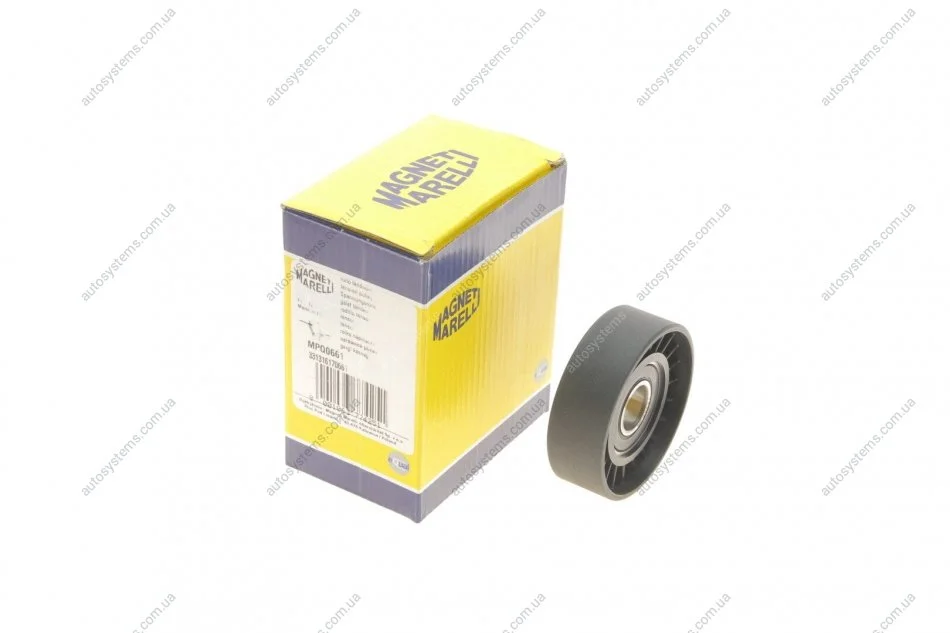 Ролик генератора Mitsubishi Lancer/Outlander/Jeep Patriot 06- (натяжний) (25x70) (MPQ0661) MAGNETI MARELLI 331316170661 (фото 1)