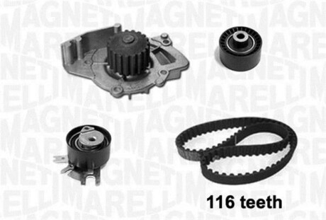 Ремень ГРМ, комплект с водяным насосом MAGNETI MARELLI 341401690001