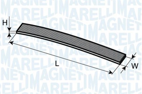 Фильтр салона с активированным углем MAGNETI MARELLI 350203065080