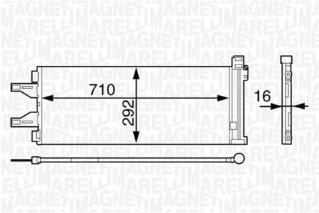 Радиатор кондиционера (Конденсатор) MAGNETI MARELLI 350203623000