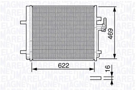 Радиатор кондиционера (Конденсатор) MAGNETI MARELLI 350203645000