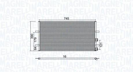 Радиатор кондиционера (Конденсатор) MAGNETI MARELLI 350203740000