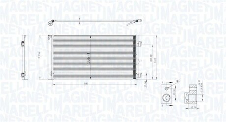 Радиатор кондиционера (Конденсатор) MAGNETI MARELLI 350203747000