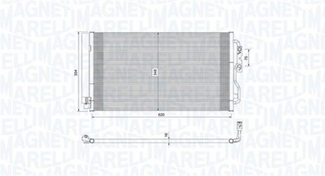 Радиатор кондиционера (Конденсатор) MAGNETI MARELLI 350203751000