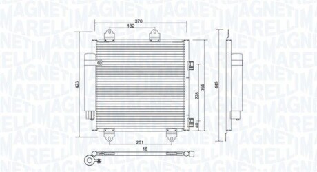 Радиатор кондиционера (Конденсатор) MAGNETI MARELLI 350203753000