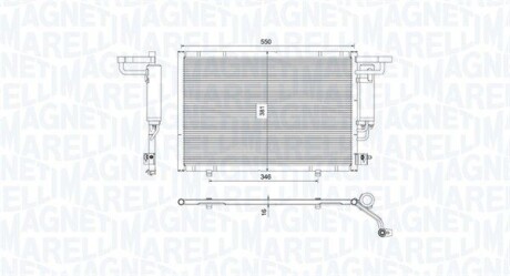 Радиатор кондиционера (Конденсатор) MAGNETI MARELLI 350203754000