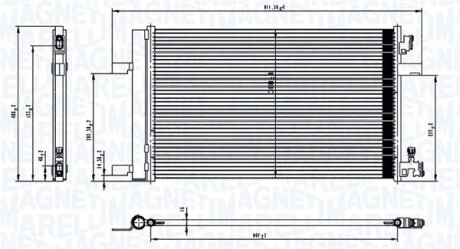 Радиатор кондиционера (Конденсатор) MAGNETI MARELLI 350203760000