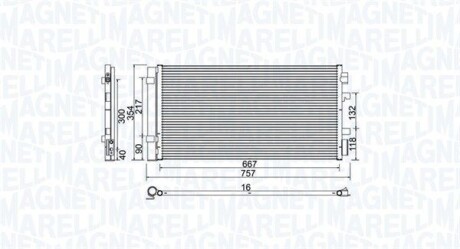 Радиатор кондиционера (Конденсатор) MAGNETI MARELLI 350203762000