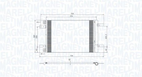 Радиатор кондиционера (Конденсатор) MAGNETI MARELLI 350203766000